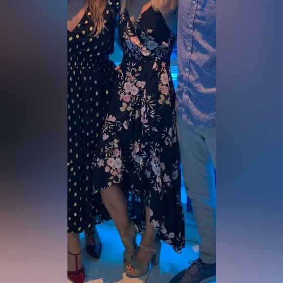 Gild the Lily Black Floral Print High Low Maxi Dress - Picture 5 of 7